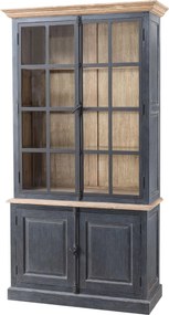 Kredenc Gordes 110 x 46 x 230 old black &amp; natural