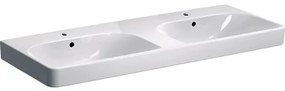 Dvojumývadlo Geberit Smyle Square 120x48 cm dva otvory pre batériu 500.223.01.1, 1 ks