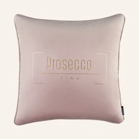 Púdrovo ružová obliečka Prosecco time 45 x 45 cm