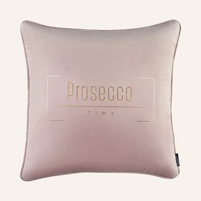 Púdrovo ružová obliečka Prosecco time 45 x 45 cm