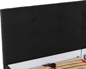 Manželská posteľ s lamelovým roštom ALMA, 200x160, čierná vzor (č.41)