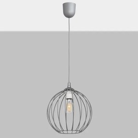 Luster na lanku MERCURE 1xE27/15W/230V šedá