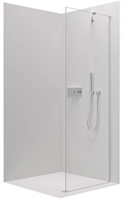 Cerano, pevná sprchová zástena pre dvere Marino a Volpe 80x190 cm, 6mm číre sklo, chrómový profil, CER-CER-420255