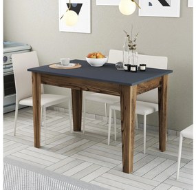 Jedálenský stôl (pre 4 osoby) Kloe (orech + antracit). Vlastná spoľahlivá doprava až k Vám domov. 1088952