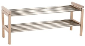 Polica na topánky z dubového dreva v prírodnej farbe Confetti – Rowico