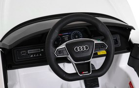 Ramiz Elektrické autíčko Audi RS E-Tron GT pre deti biele + diaľkové ovládanie + pohon 4x4 + rádio MP3 + LED + EVA