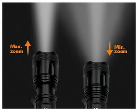 SOLIGHT Nabíjací LED svietidlo 600Lm, XM-L2 T6, USB nabíjanie, 1x batéria Li-ion 3,7V/2200mAh