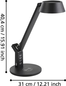 Eglo 99832 - stmievateľná dotyková LED stolná lampa BANDERALO LED/4,8W/230V čierna