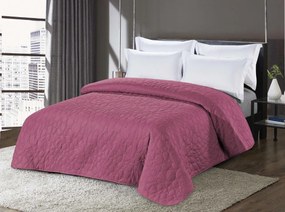 Tmavo ružový prehoz na posteľ so vzorom STONE Rozmer: 170 x 210 cm