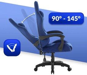 Herné kreslo HC-1000 Navy - zamatová látka