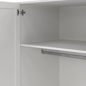 Biela šatníková skriňa 195,5x200 cm Billund – Tvilum
