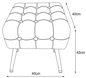 Taburetka QUADRA sivá