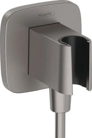 Hansgrohe FixFit Q, kolienko s držiakom sprchy, kartáčovaný čierny chróm, HAN-26887340