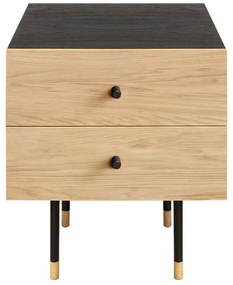 Nočný stolík v dekore duba v prírodnej farbe Jugend – Woodman