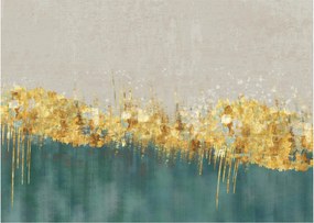 Sklenený obraz - Textúra so zlatým dekorom (70x50 cm)
