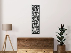 drevko Moderný obraz na stenu Oáza kvetov Rozmer obrazu: 65 x 17 cm, Farba dekorácie: Čierna