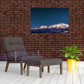 Obraz hôr a nočnej oblohy (90x60 cm)
