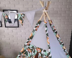 Dekoračná vlajková girlanda AFRICKÉ ZVIERATÁ