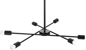 Toolight Toolight, závesné svietidlo 6xE27 APP1114-6CP, čierna, OSW-01459