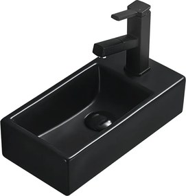Mexen Inez ľavá umývadlová doska 40 x 20 cm, čierna matná - 21484085L