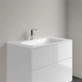 VILLEROY &amp; BOCH Finion umývadlo na skrinku s otvorom, bez prepadu, 800 x 500 mm, Stone White, s povrchom CeramicPlus, 416481RW