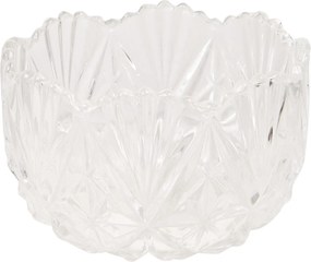 Dekorovaná sklenená dóza s vekom - Ø 13 * 19 cm