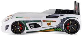 Posteľ auto 90x190 Grand Prix Plus - biela