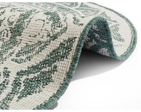 Zeleno-krémový vonkajší koberec NORTHRUGS Siruma, ø 200 cm