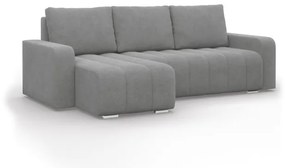 Rohová rozkladacia sedačka ABRIELLE ľavá, sivá