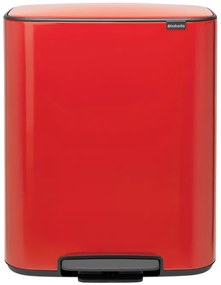 Brabantia BO pedálový kôš 2x30L červená