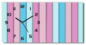 Vodorovné Sklenené hodiny na stenu tiché Farebné pásky pl_zsp_60x30_f_82682743