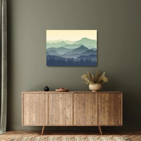 Sklenený obraz - Forest Mountain (70x50 cm)