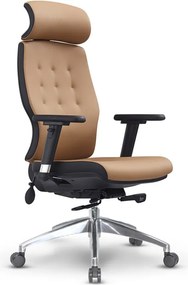 Ergonomická kancelárska stolička MOSH Elite H – hnedo-čierna