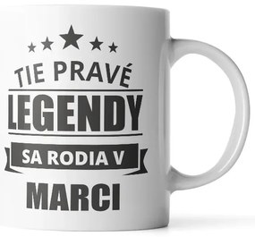 Sablio Hrnček Tie pravé legendy sa rodia v marci - 890 ml - XXL