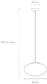 ONLI - Luster na lanku JANET 1xE27/6W/230V pr. 30 cm