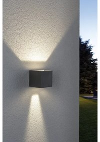 Paulmann 18000 - 2xLED/3W IP65 Vonkajšie nástenné svietidlo CYBO 230V šedá