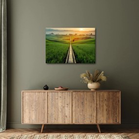 Obraz - Východ slnka nad údolím (70x50 cm)