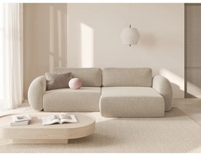 Béžová ženilková rozkladacia/s úložným priestorom rohová pohovka Tonale – Cosmopolitan Design