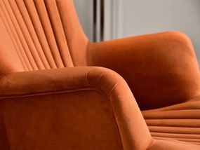 Relaxačné kreslo Elesenta (medená + čierna). Akcia -19%. Vlastná spoľahlivá doprava až k Vám domov. 1135695