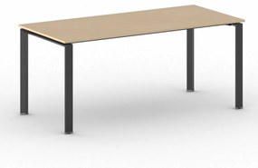 Rokovací stôl PRIMO INFINITY s čiernou podnožou 1800 x 900 x 750 mm, buk