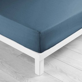 Modrá napínacia plachta z mikrovlákna 140x190 cm Oscar – douceur d'intérieur