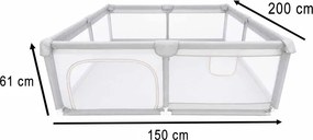 KIK Skladacia detská ohrádka, suchý bazén a ihrisko 150 × 200 cm