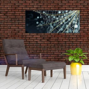 Obraz -Kvet s pavučinou (120x50 cm)