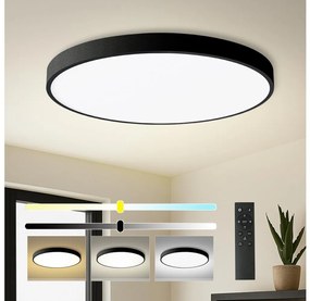 Brilagi - stmievateľné LED svietidlo POOL SMART LED/128W/230V priemer 100 cm Wi-Fi Tuya čierne + diaľkové ovládanie BG2245