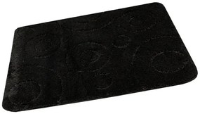 Kúpeľňový koberček Galaxy čierny, kruhy