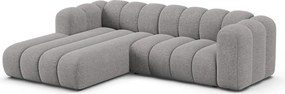 Sivá ženilková rohová pohovka (ľavý roh/s leňoškou) Lupine – Micadoni