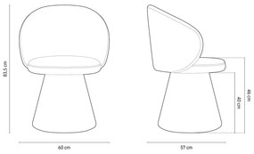 Zamatové kreslo v horčicovej farbe Inez – Micadoni