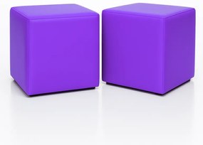 Sedací vak taburetka kocka fialová EMI