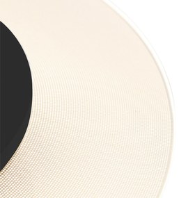 Moderne plafondlamp wit met zwart 36cm incl. LED - Lido