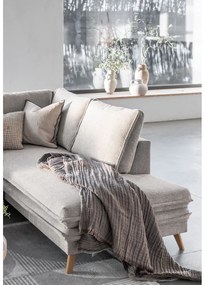 Béžová rozkladacia rohová pohovka (pravý roh) Charming Charlie – Miuform